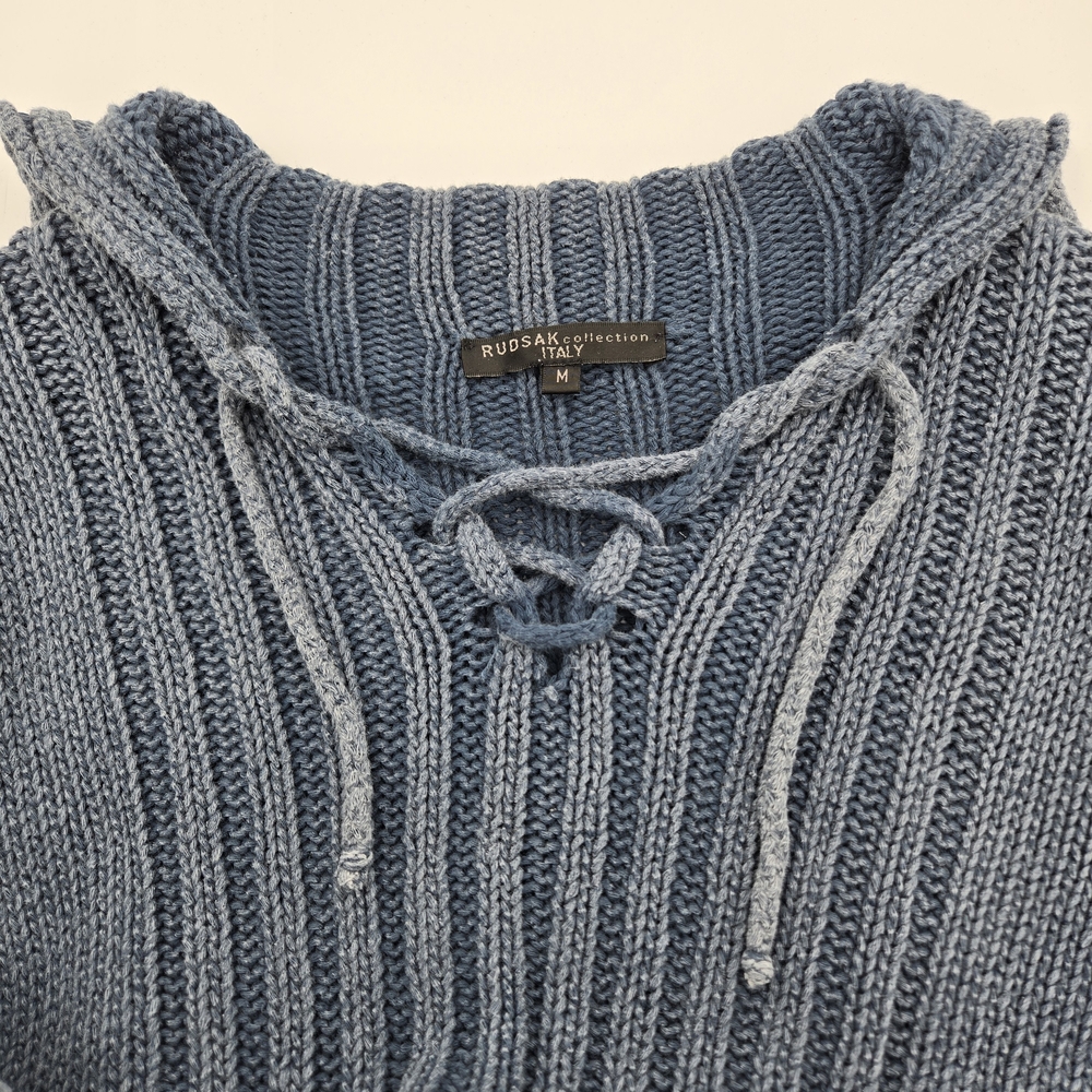 RUDSAK Short Sleeve Knit Hooded Tee in Slate Blue - Picture 4 of 6